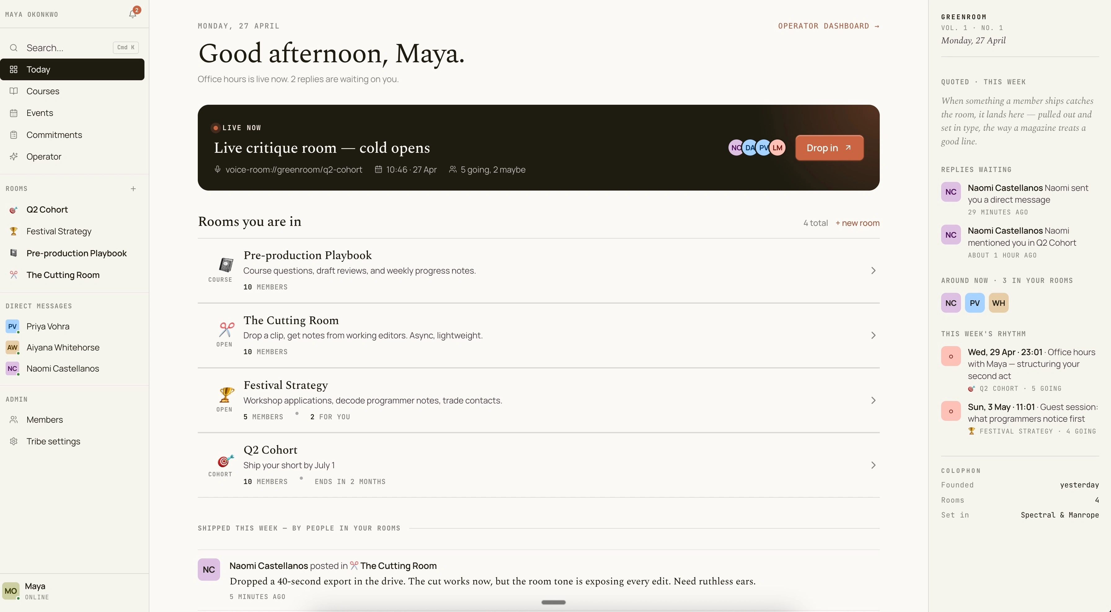 A live TribeKit community